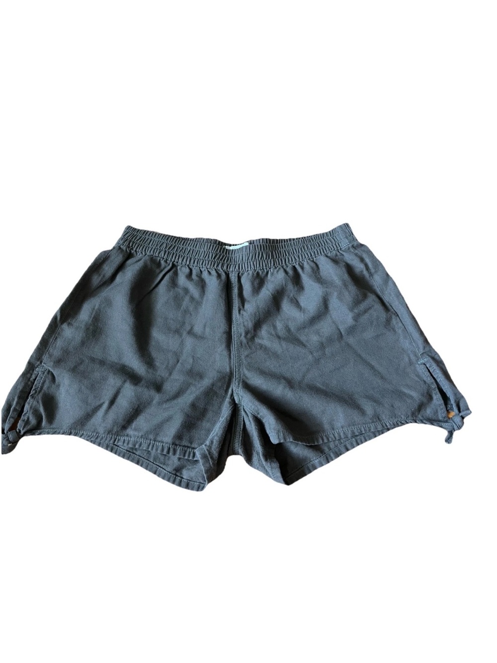 Madewell Pull on side tie linen blend Shorts in green
